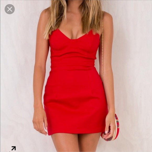 novella mini dress red